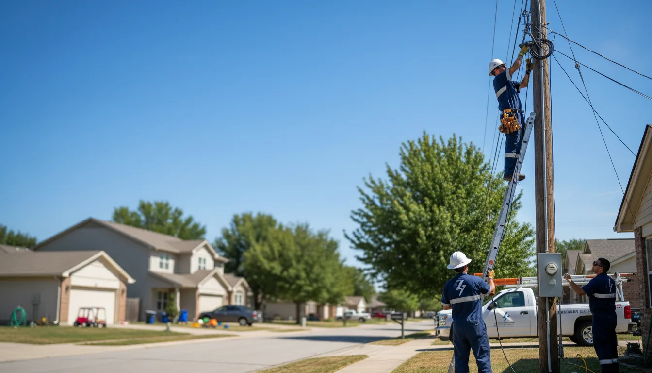 Residential electrician providing installation services in Lisbon, LA